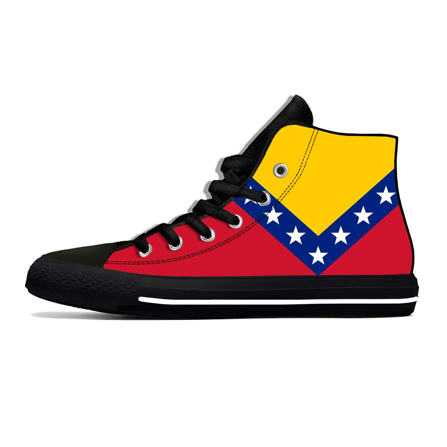 

Повседневные тканевые кроссовки с флагом Венесуэлы, 7 звезд, патриотическая гордость, удобные дышащие кроссовки с высоким берцем и 3D принтом для мужчин и женщин