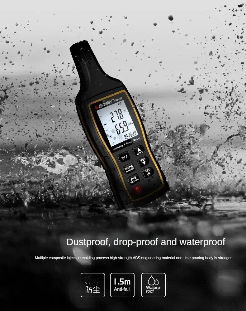 SNDWAY цифровой термометр SW-572 высокоточный измеритель влажности и температуры с