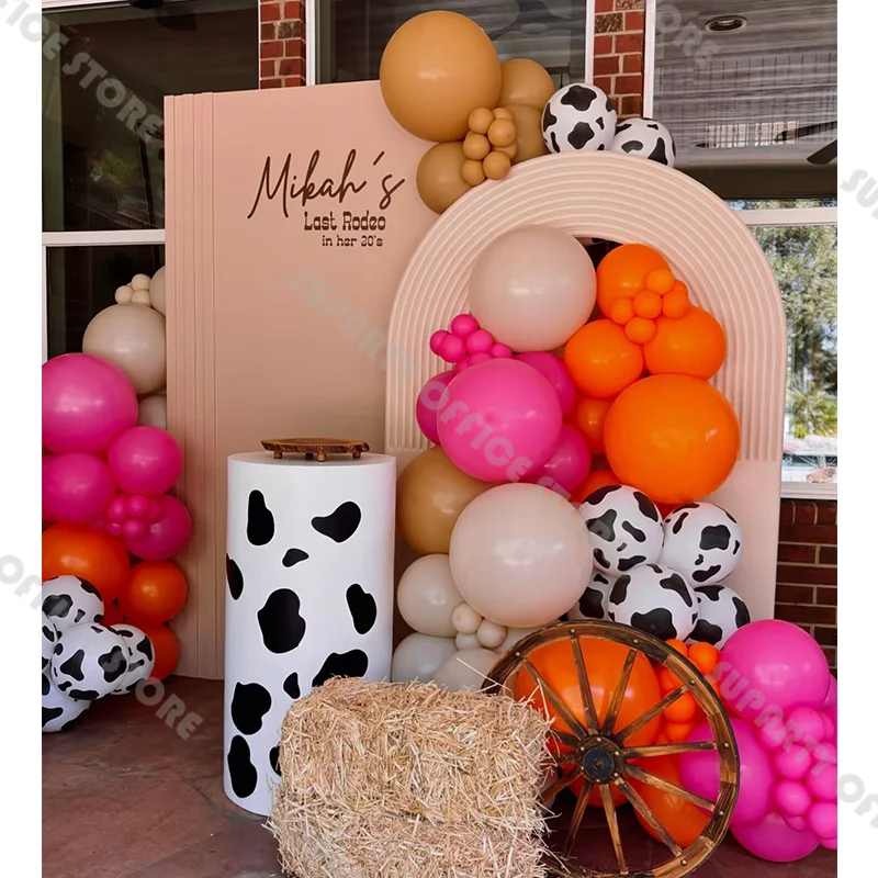 120 набор воздушных шаров на фермерскую тематику натуральный песок оранжевые