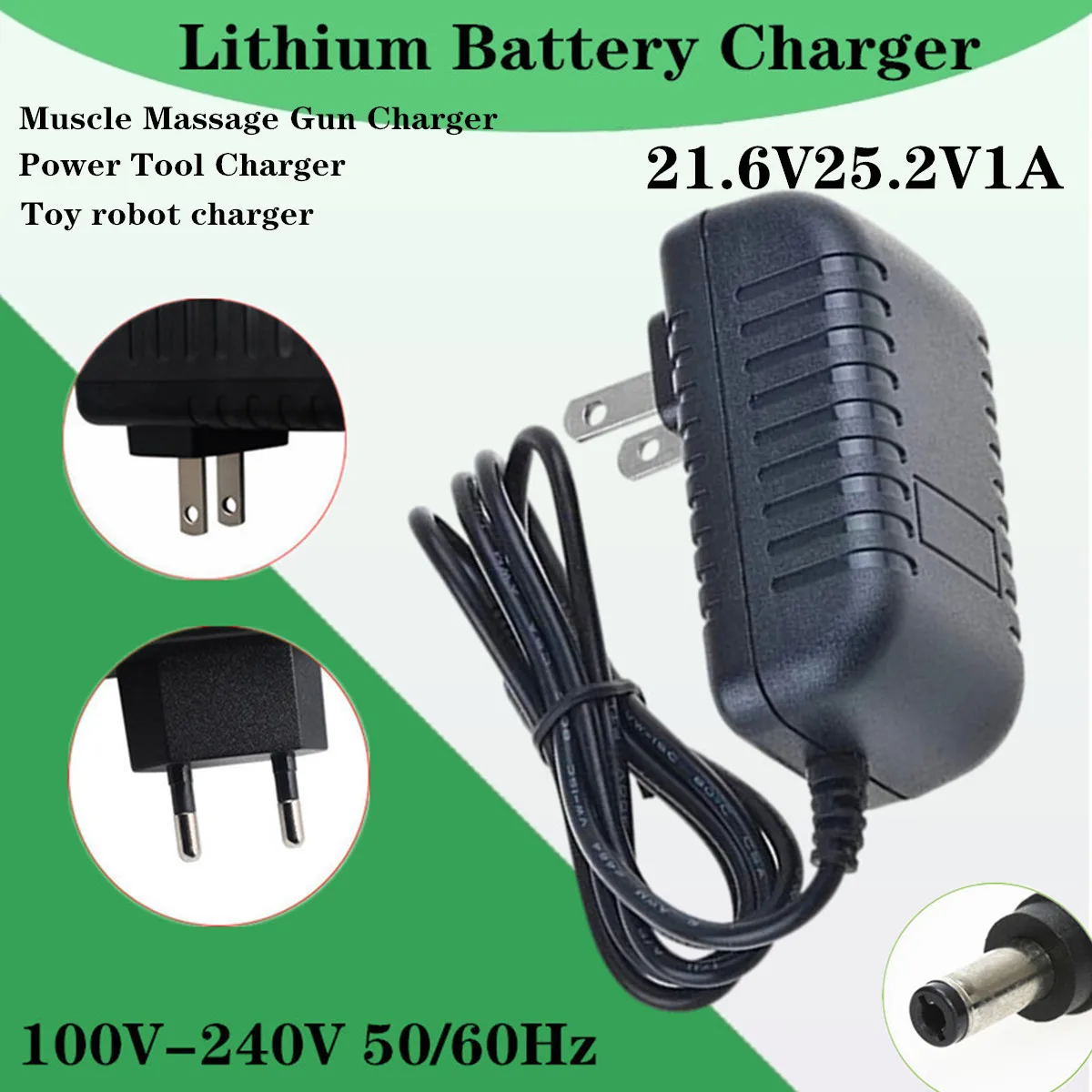 Duxwire 25.2V1A Li-ion Power Charger Adapter For 6S Lithium Battery
Pack 1000mA US EU Plug