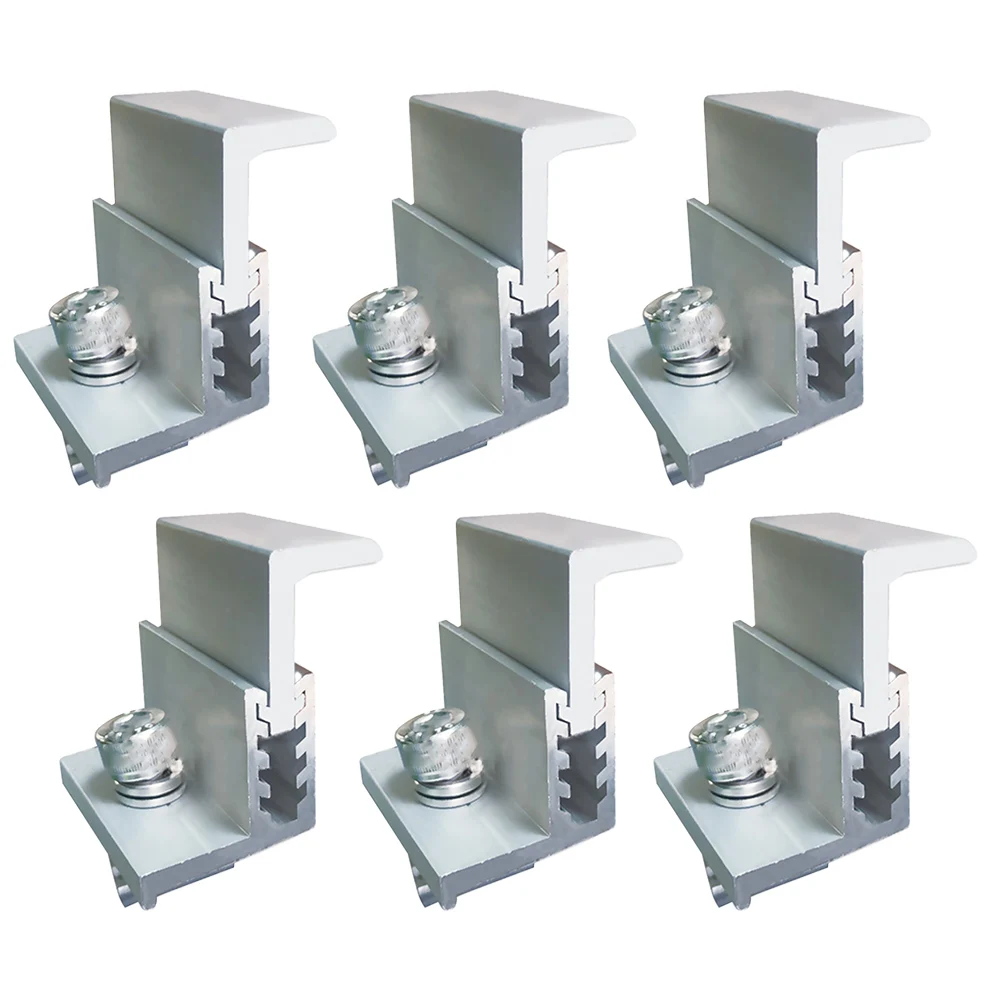 6 шт. концевой зажим для солнечной панели монтажный Z-образный кронштейн зажимы