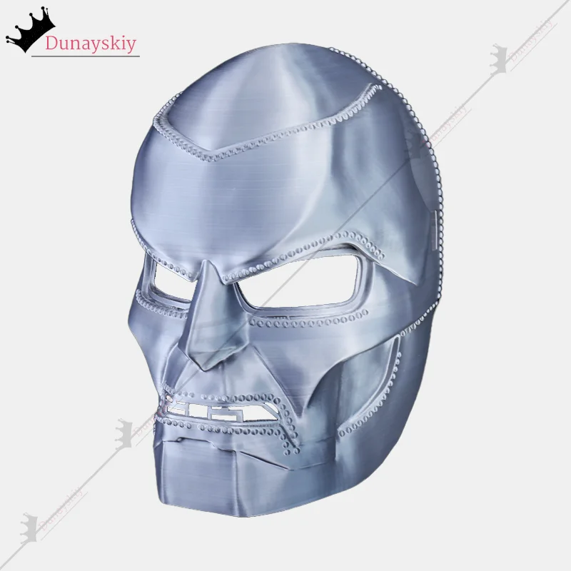 24*18 см Dr Doom Косплей Маска Череп ПВХ Металлические Части Шлем Анфас Маски