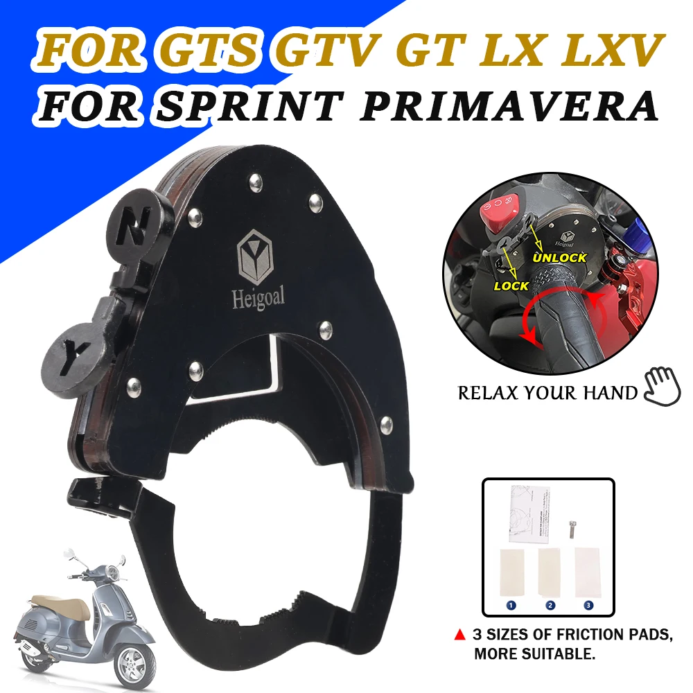 

For Vespa GTS 300 GTV 250 Primavera 150 Sprint 125 50 LX LXV PX Motorcycle Accessories Speed Cruise Control Throttle Lock Assist