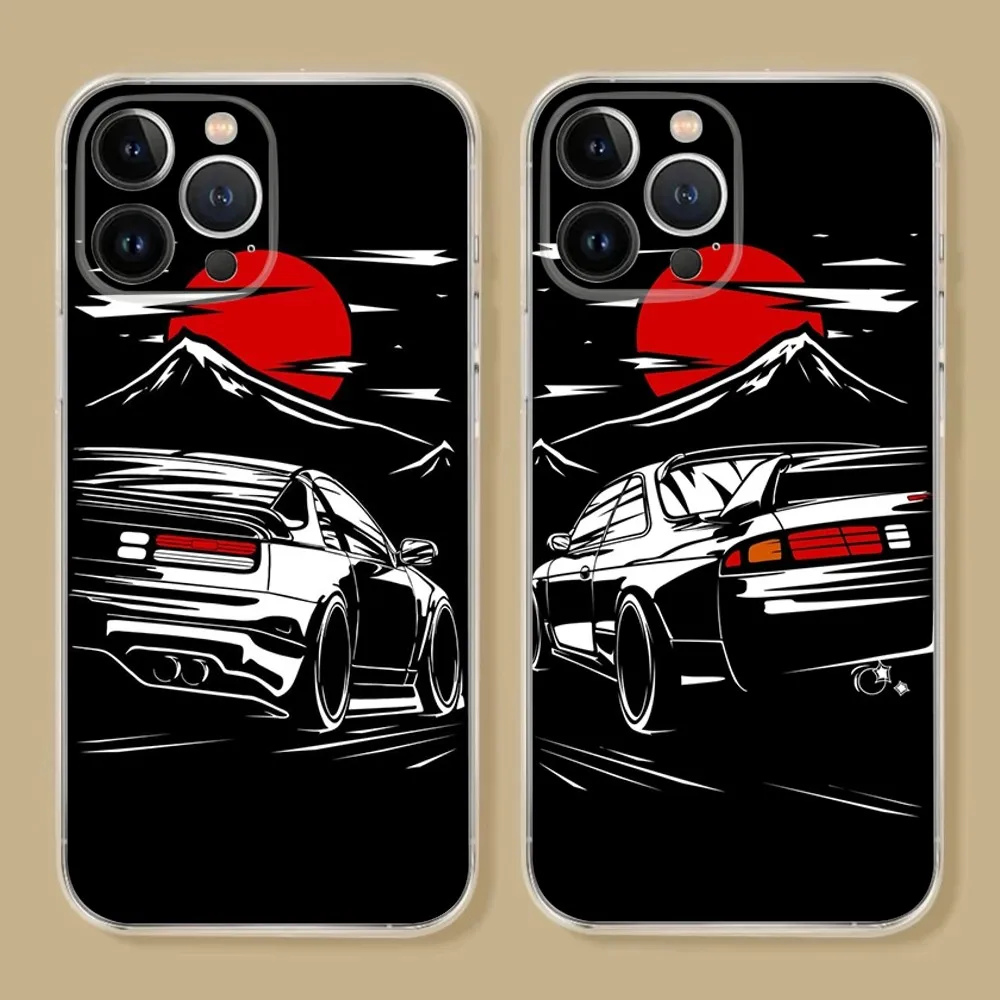 Прозрачный чехол для телефона Japan J-JDM Sports Cars iPhone 15 14 13 12 11 Pro Xs Max Mini XR X 7 8 Plus Transparency