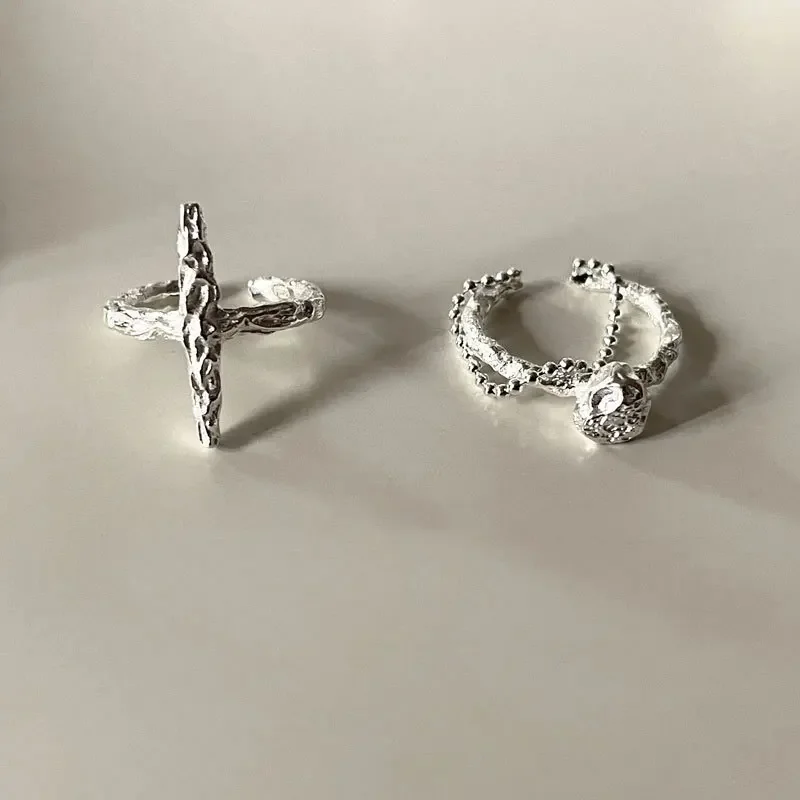 NicheDesigns Стерлингового Серебра 925 Двухслойная Цепочка Из Бисера Крест Подвеска