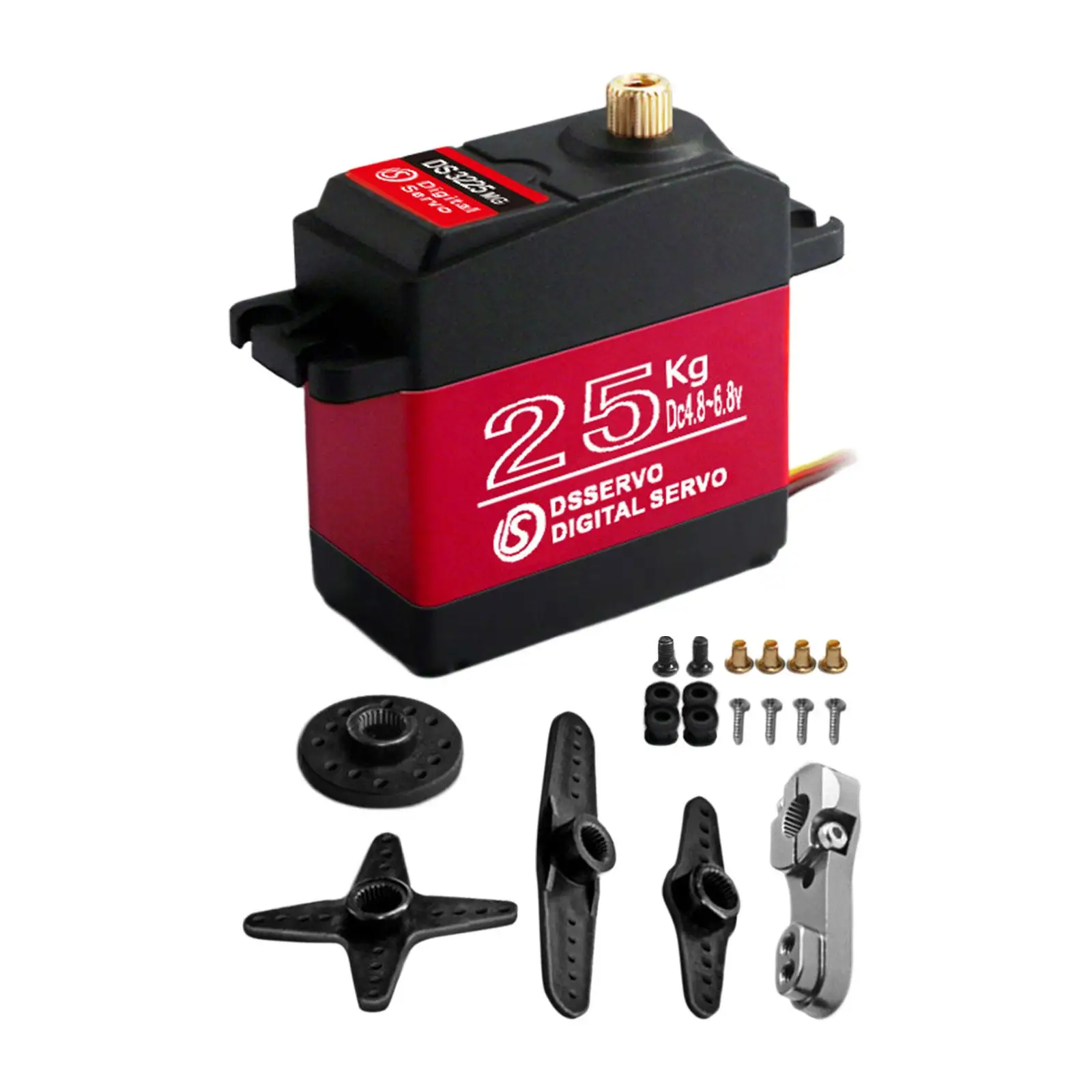 

RC 25kg Digital Servo Brushless Metal Gears Servo Motors for RC Boat 1/8 1/10 1/12 RC Car RC Robot Crawler Upgrade Parts