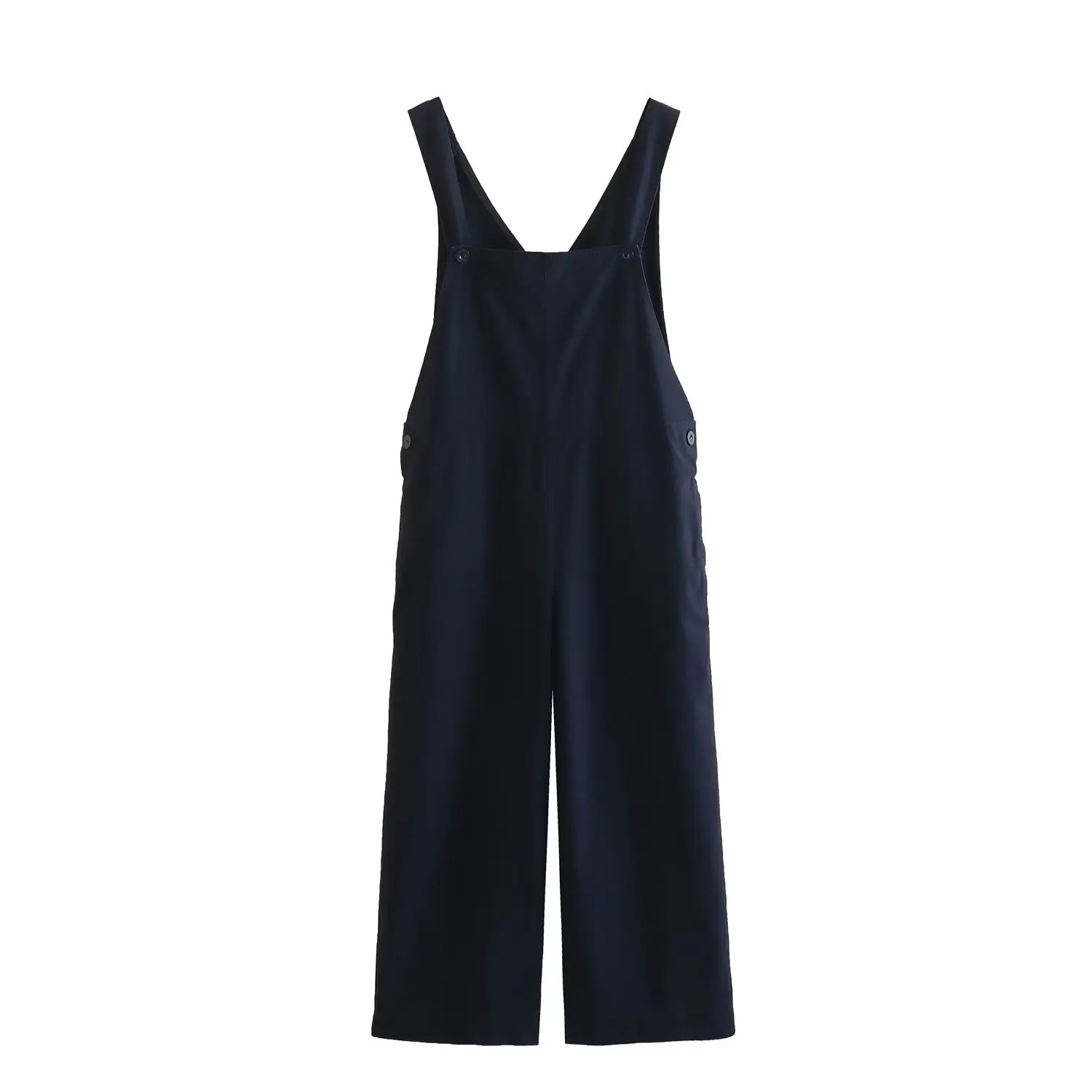 

Женский комбинезон с широкими штанинами PB & ZA, Модный повседневный винтажный комбинезон на подтяжках с боковыми карманами, новинка 2023