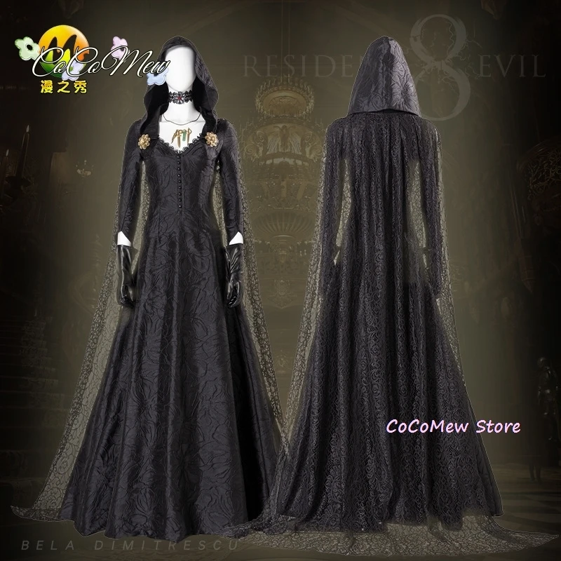 Костюм для косплея жемчужной леди вампира страшная ролевая накидка с капюшоном