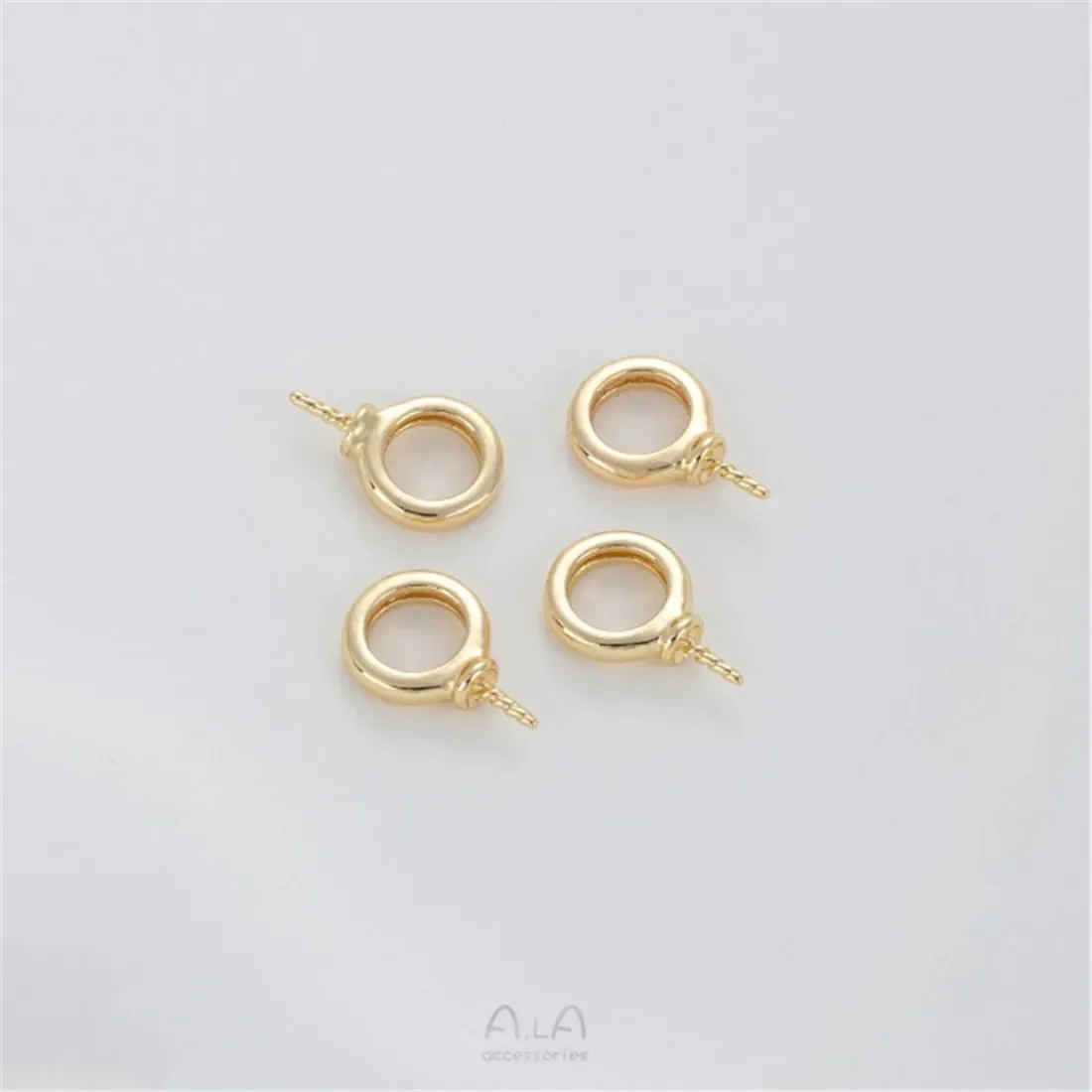 14-каратное золото держатель для жемчуга с большим отверстием в виде овечьего