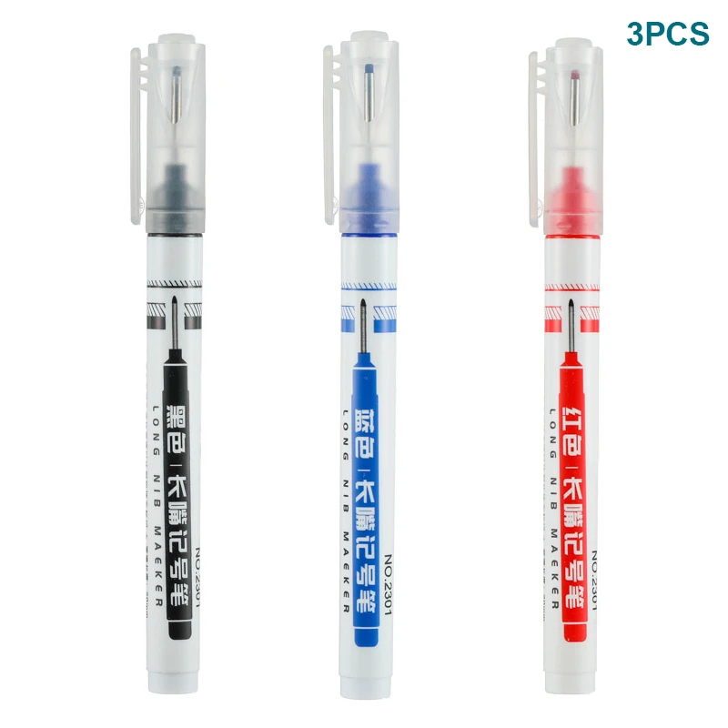 

1/3 шт. 20 мм маркеры с длинной головкой большой емкости глубокие водонепроницаемые Четырехцветные маркеры масляная маркировочная ручка металлические Деревообрабатывающие инструменты