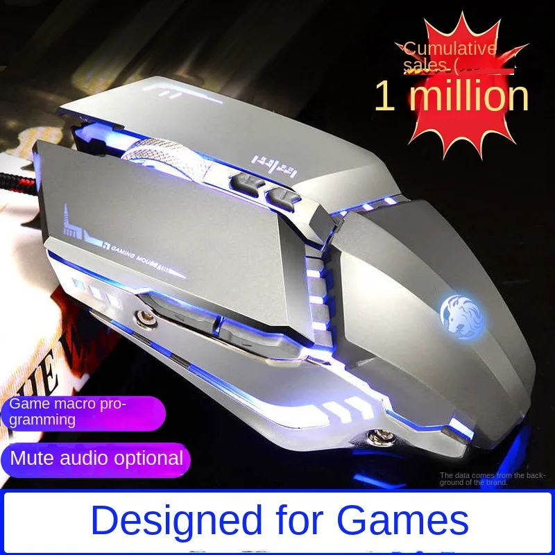 

Wired esports office mute mouse USB game specific macro computer home