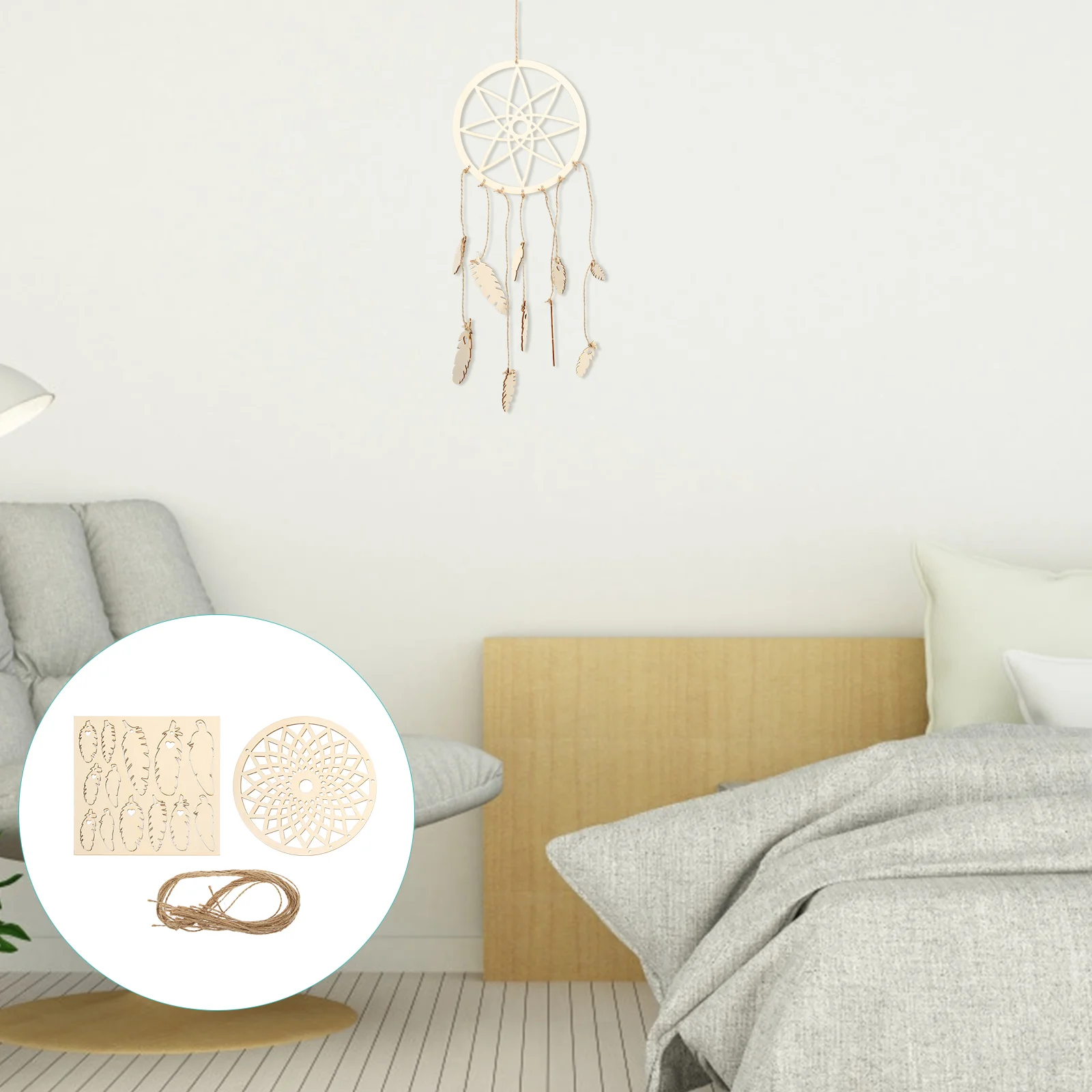 

2pcs Kids Hanging Ornaments Adults DIY Make Your Own Dream Catcher Dream Catcher Making Kit Wall Hanging Supplies