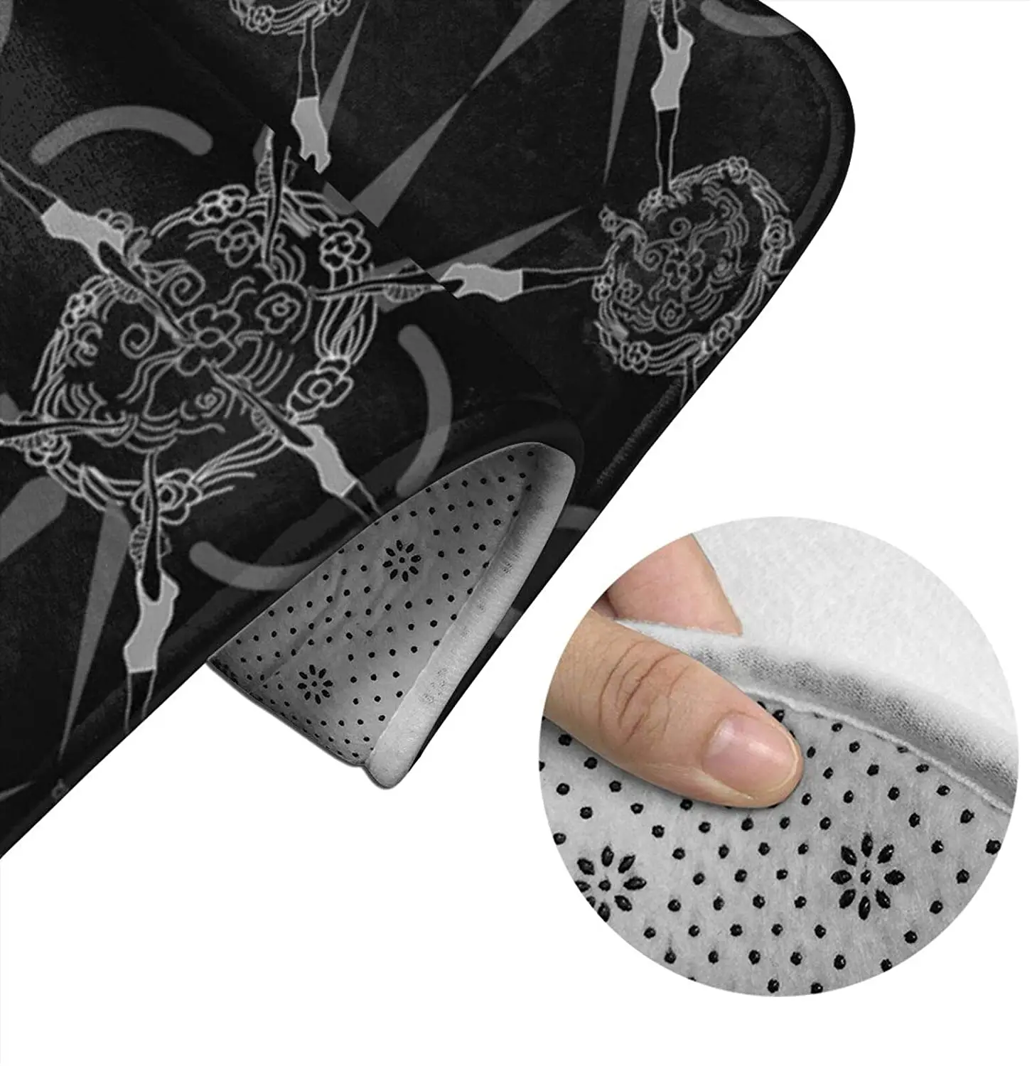 

Art Deco Women Divers in Bathroom Mat Sets 3 Piece Set Rugs Memory Foam Mat Set Toilet Seat Cover Bath mat Lid Cover