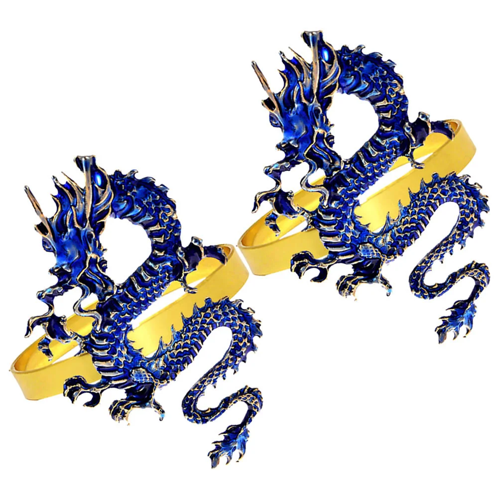 

2 Pcs Napkin Rings Holders Dining Fashion Metal Table Decors Decorative Buckle Creative Buckles