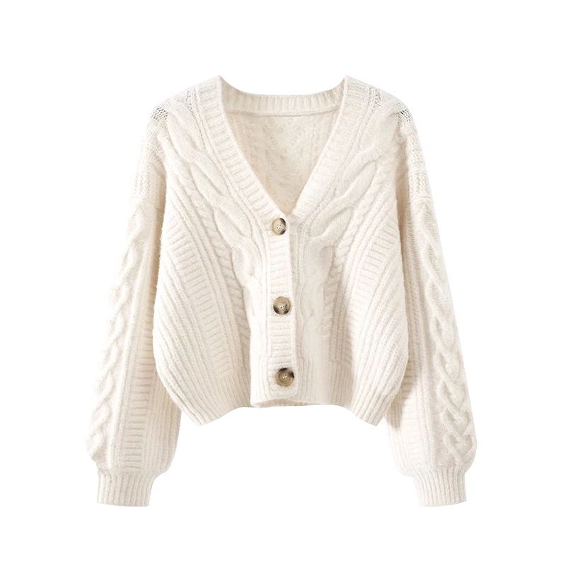 Xingqing винтажный кардиган-свитер 2000-х годов женский однотонный однобортный