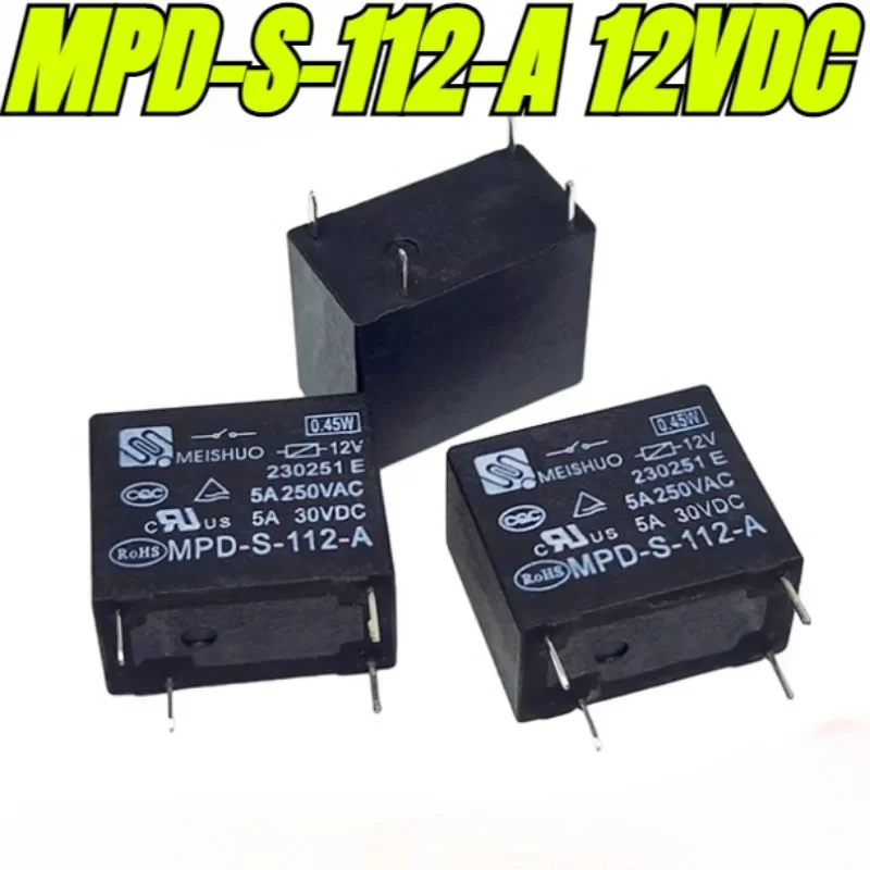 

(Совершенно новый оригинал) 1 шт./лот, 100% оригинальное реле: MPD-S-112-A, 12 В постоянного тока, 5 А, 4 контакта, реле микроволновой печи, машина для соевого молока