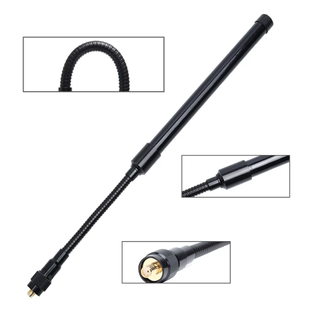 ABBREE AR-148 Gooseneck SMA-Женская Двухдиапазонная тактическая антенна для рации Baofeng UV-5R S9