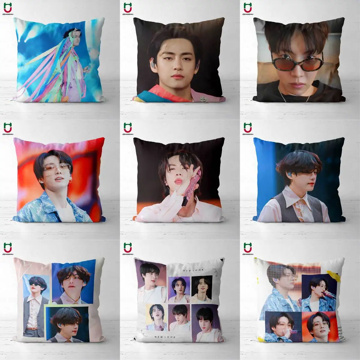 

Kpop Cushion Kpop Pillowcase Plush pillowcase Version DIY 113 Cushion Cover Square Poszewka 40x40CM 45x45CM