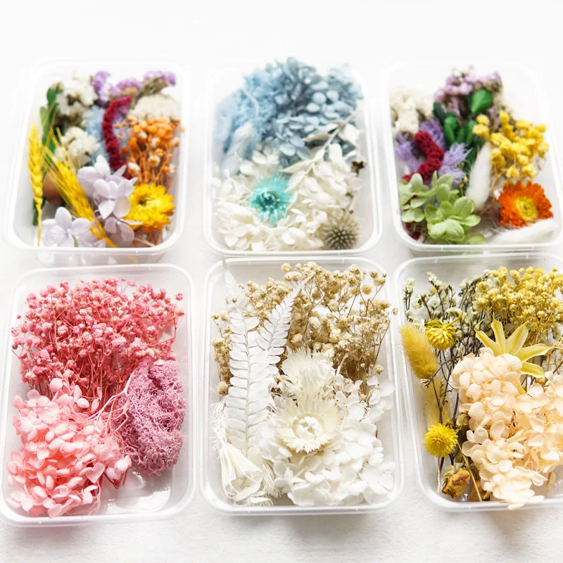 

Натуральные сушеные цветы для эпоксидной смолы, 1 коробка
