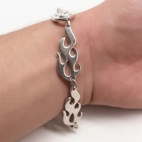 2022 new steampunk flame bracelet fashionable temperament gothic flame chain bracelet best jewelry gift for women and men