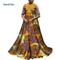 african print dresses for women bazin riche african clothes cross strap long tutu evening dress dashiki african clothing wy3651