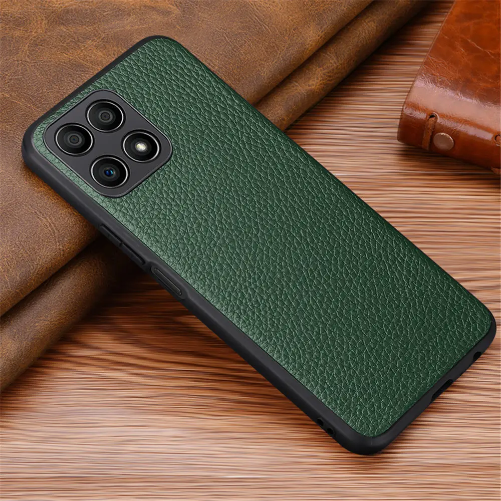 X30i Cases Ultra-thin Genuine Leather Back Cover For Huawei Honor X30i X20 Case Coque Litchi Shockproof Fundas