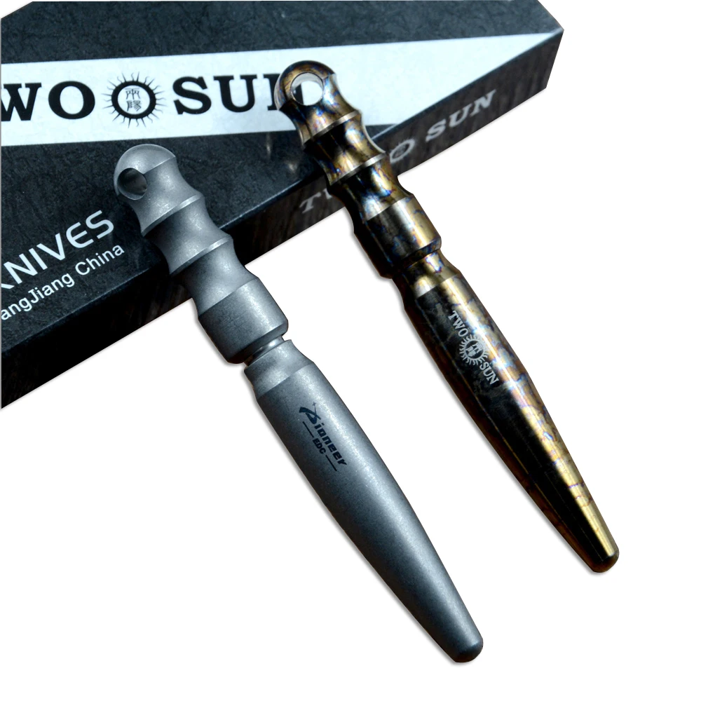 TWOSUN Тактическая ручка Stonewash Anode Красочная из титанового сплава для улицы EDC Defense Pen