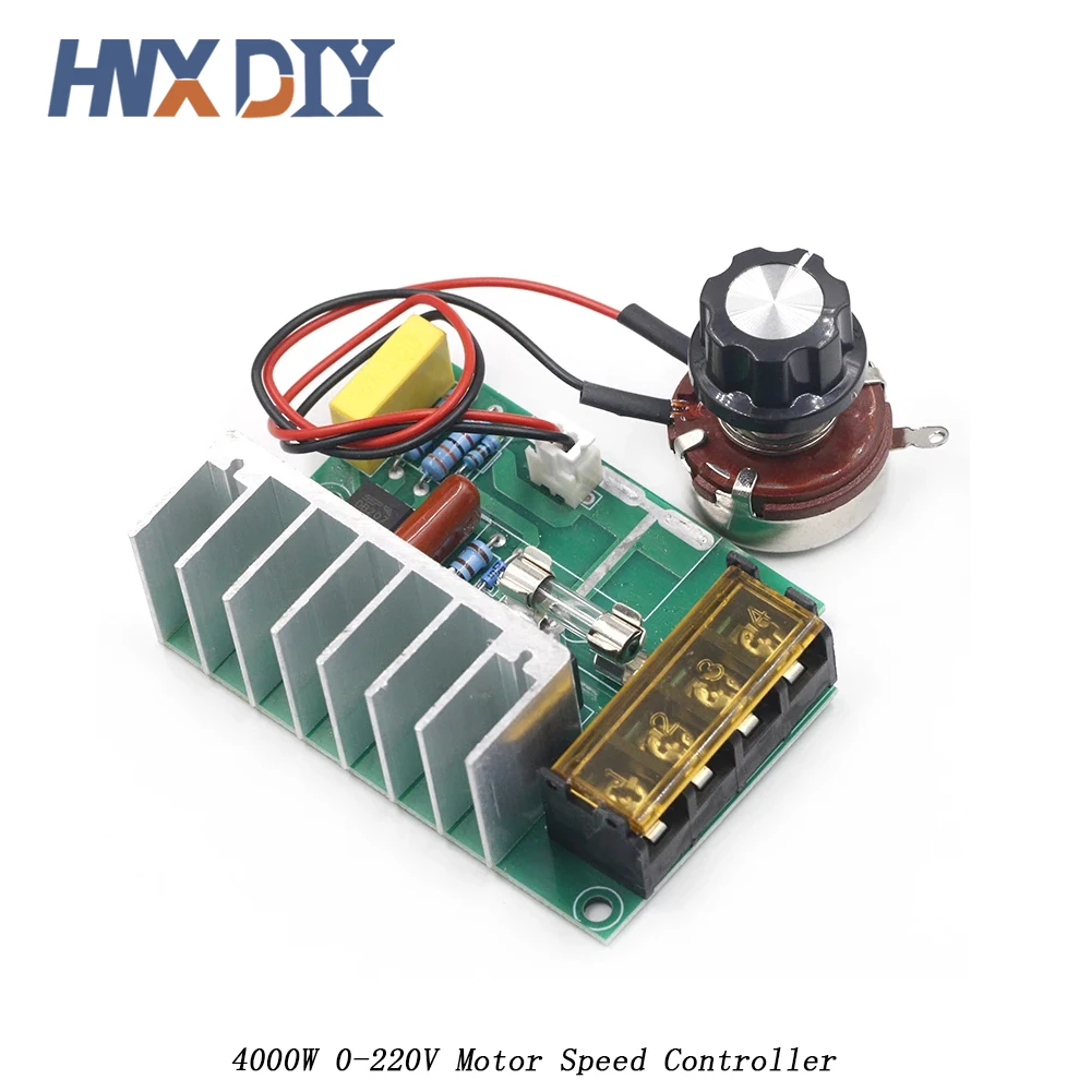 

4000W 0-220V AC SCR Electric Voltage Regulator Motor Speed Controller Dimmers Dimming Speed With Temperature Insurance