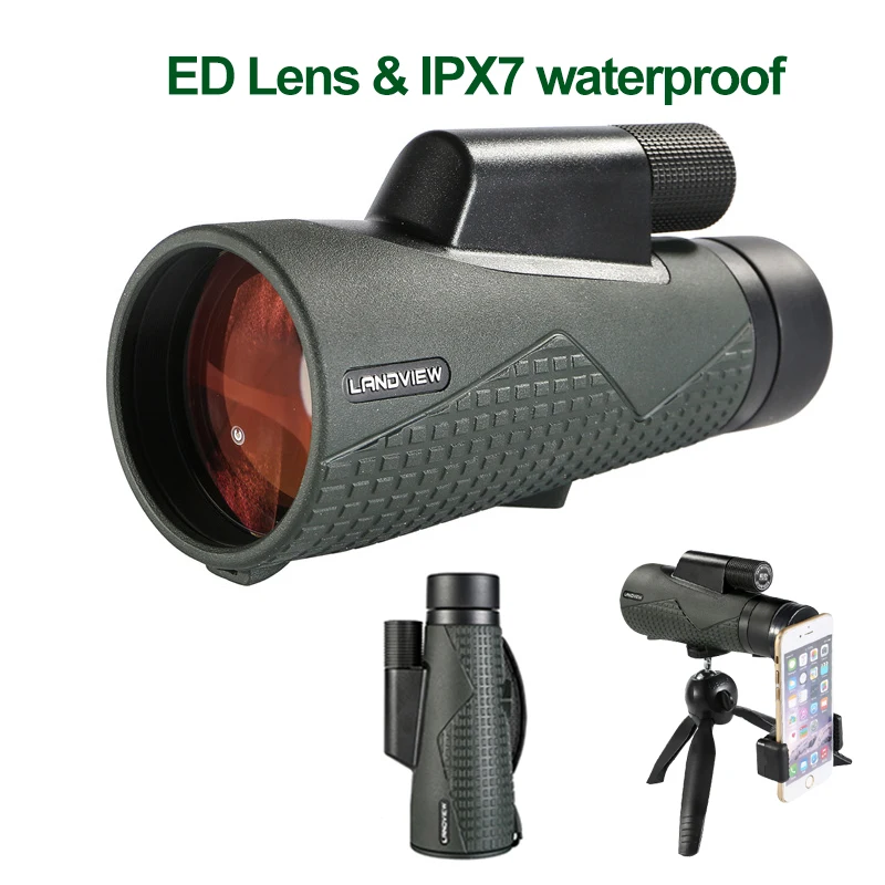 56mm ED Lens Monocular FMC/BAK4 Prism 12X Powerful IPX7 Waterproof Telescope for Hunting Camping