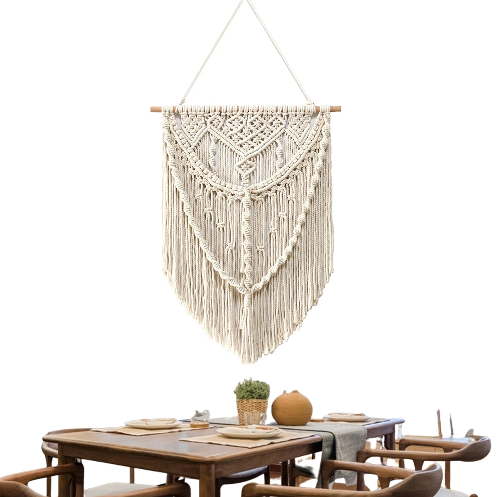 

Macrame Tassel Wall Hanging Tapestry Cotton Rope Woven Tapestry Wall Hanging Chic Wall Tapestry For Wedding Backdrop Room Decor