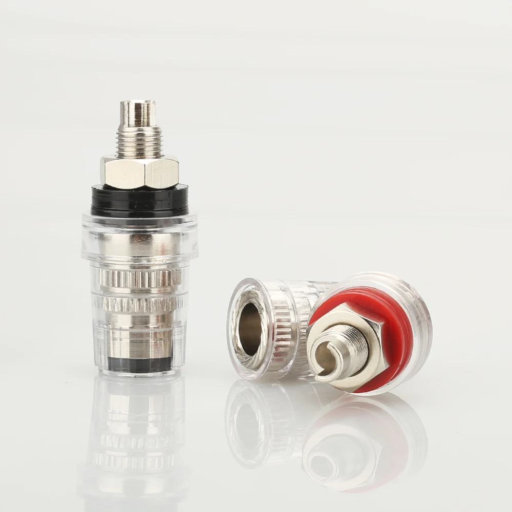 8pcs High Performance Rhodium plated binding post for Amplifier Speaker 4mm Banana plug connector