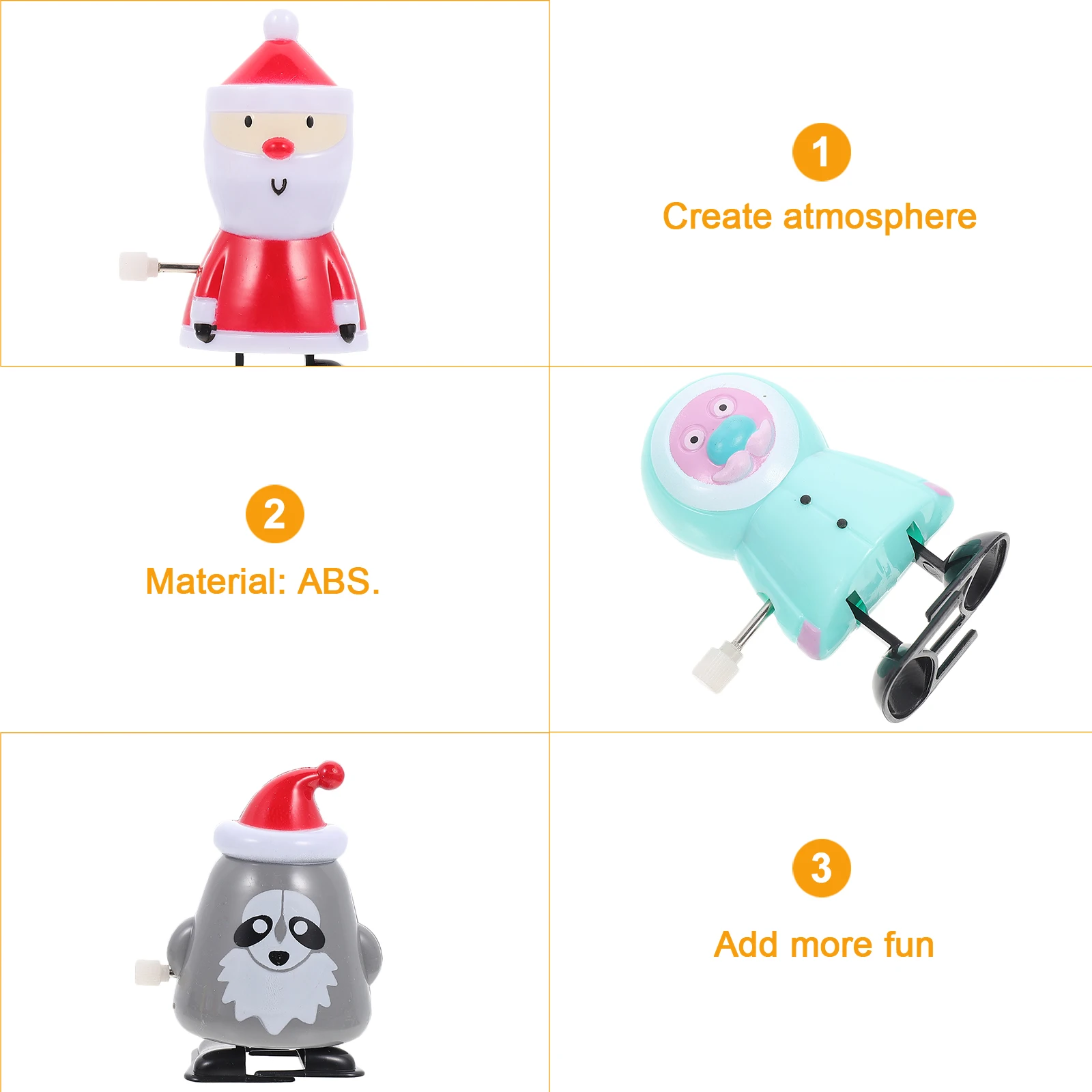 Рождественские заводные игрушки прогулочный Санта-Клаус Лось Пингвин Снеговик