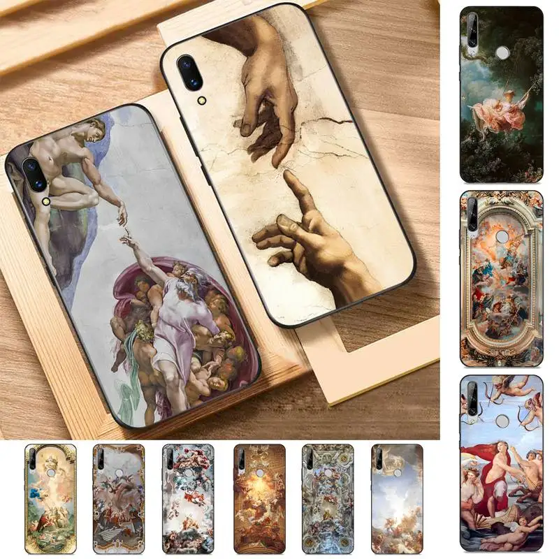 

Art Fresco Michelangelo Creation Of Adam Phone Case for Huawei Y 6 9 7 5 8s prime 2019 2018 enjoy 7 plus