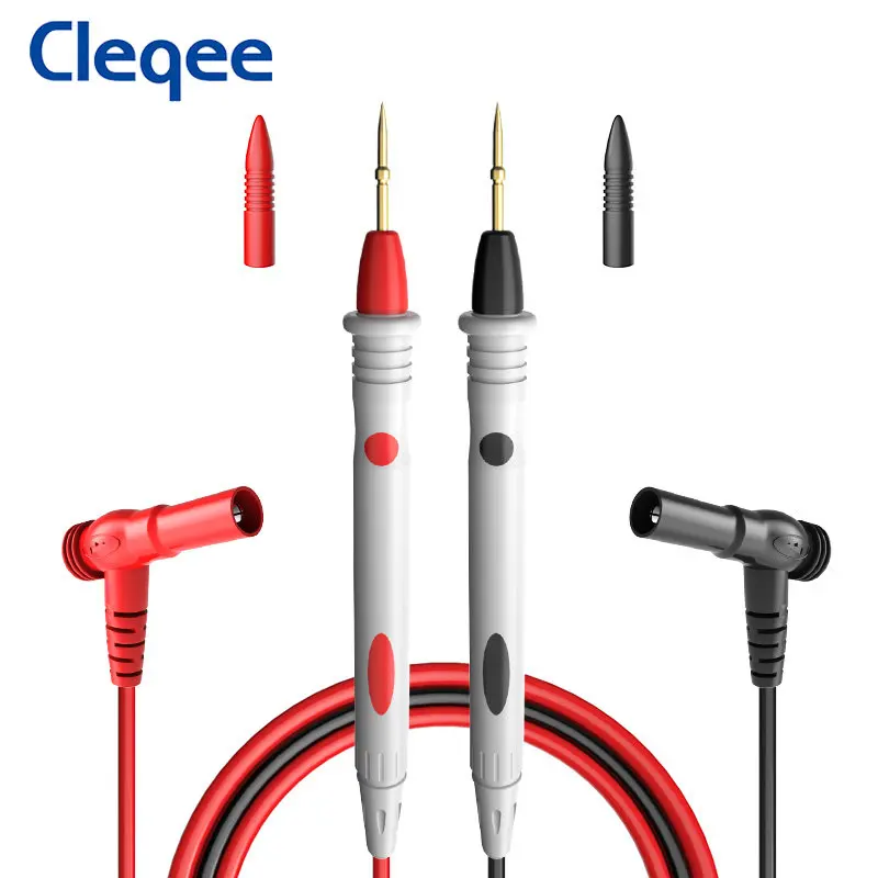 

Cleqee цифрового мультиметра тестовые комплекты острые иглы для проводов зонд мультиметра кабель щупа для "банан" разъем 4 мм типа