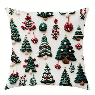 Рождественские наволочки из полиэстера велюра 40x40см