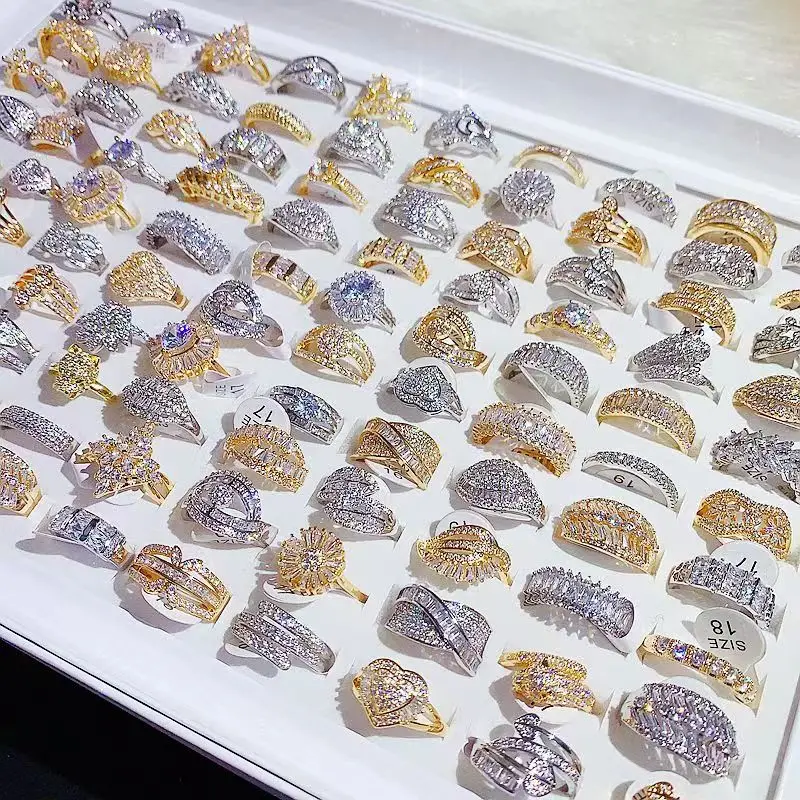 

10 шт./партия, женские кольца из медного сплава