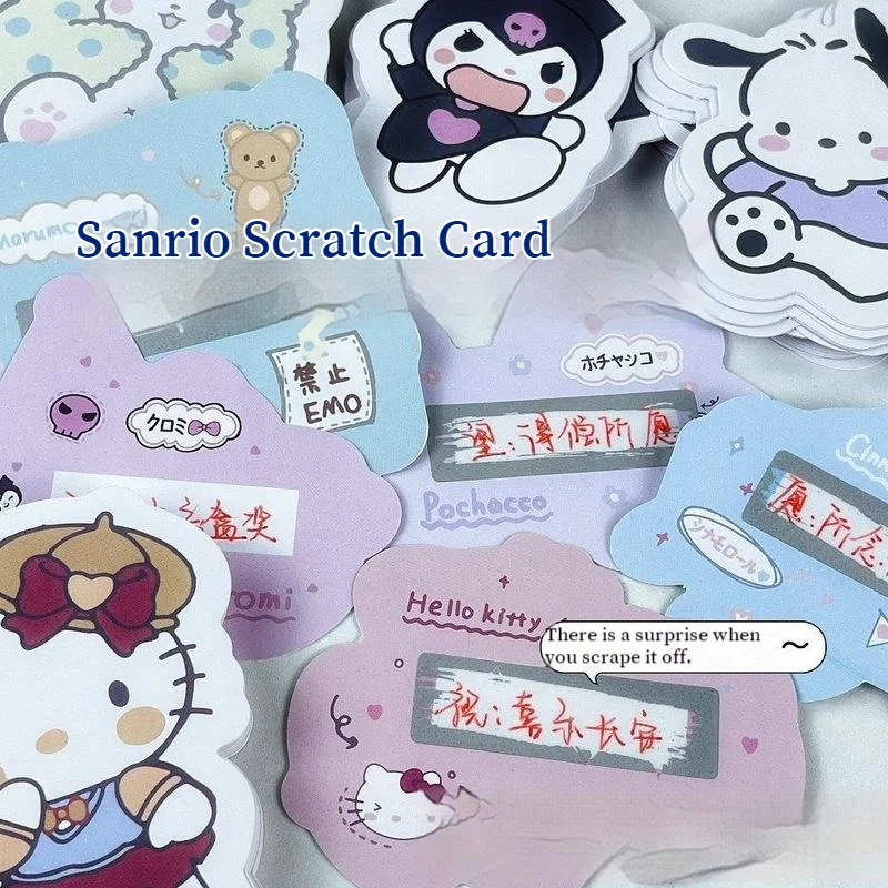 

20pcs Sanrio Shaped Scratch Card Incentive Students Homemade DIY Scratch Reward Lucky Gift Raffle Card Students Funny Mini Cards