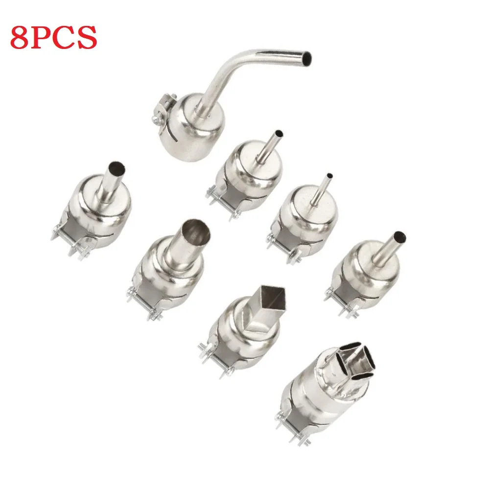 

8pcs HeatGun Nozzles Heat Kit Soldering Accessories Welding Nozzles For 850 852D Universal Air Gun Stations Nozzle