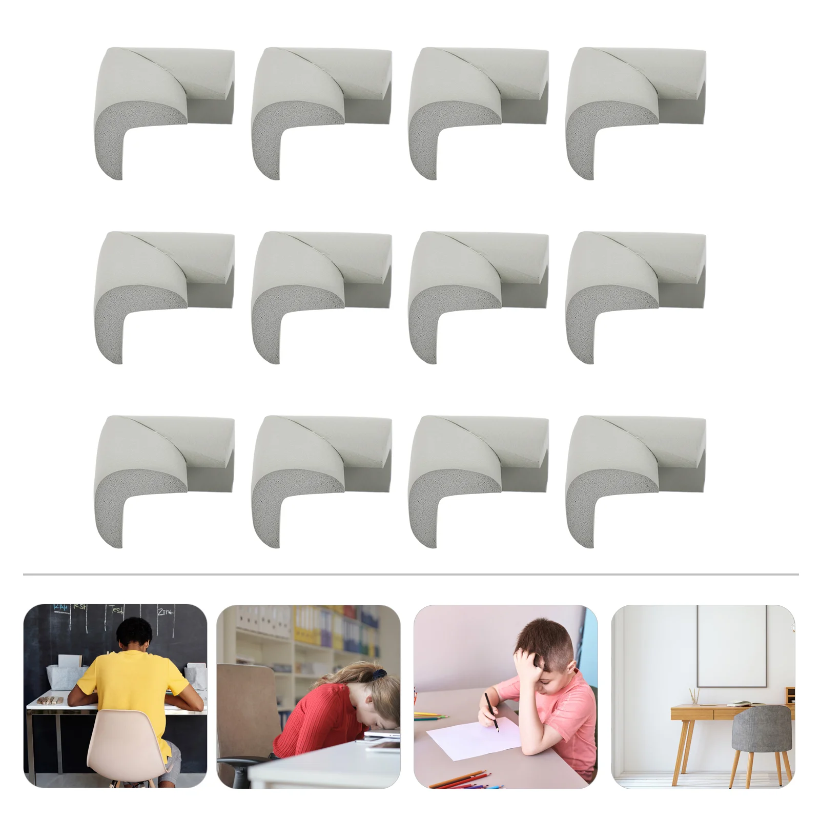 

12pcs Edges Protector Adhesive Sharp Protector Safe Corner Guards Table Bumper