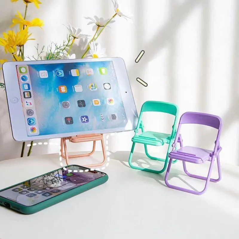 Portable Cute Chair Mobile Phone Holder Foldable Desktop Cellphone Bracket Desktop Decor Bracket Very Interesting 4 Color Stand