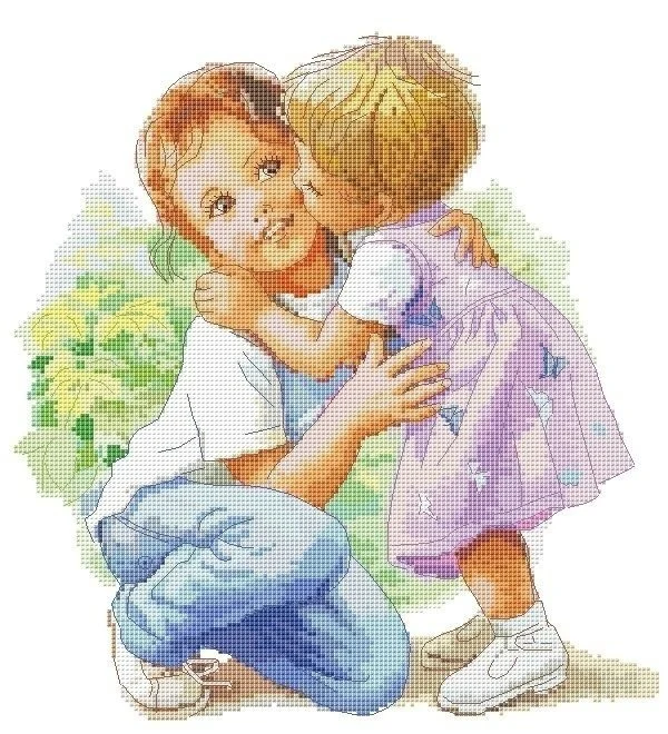 

Top Quality Lovely Hot Sell Counted Cross Stitch Kit Old World Holiday Give you a kiss 36-38