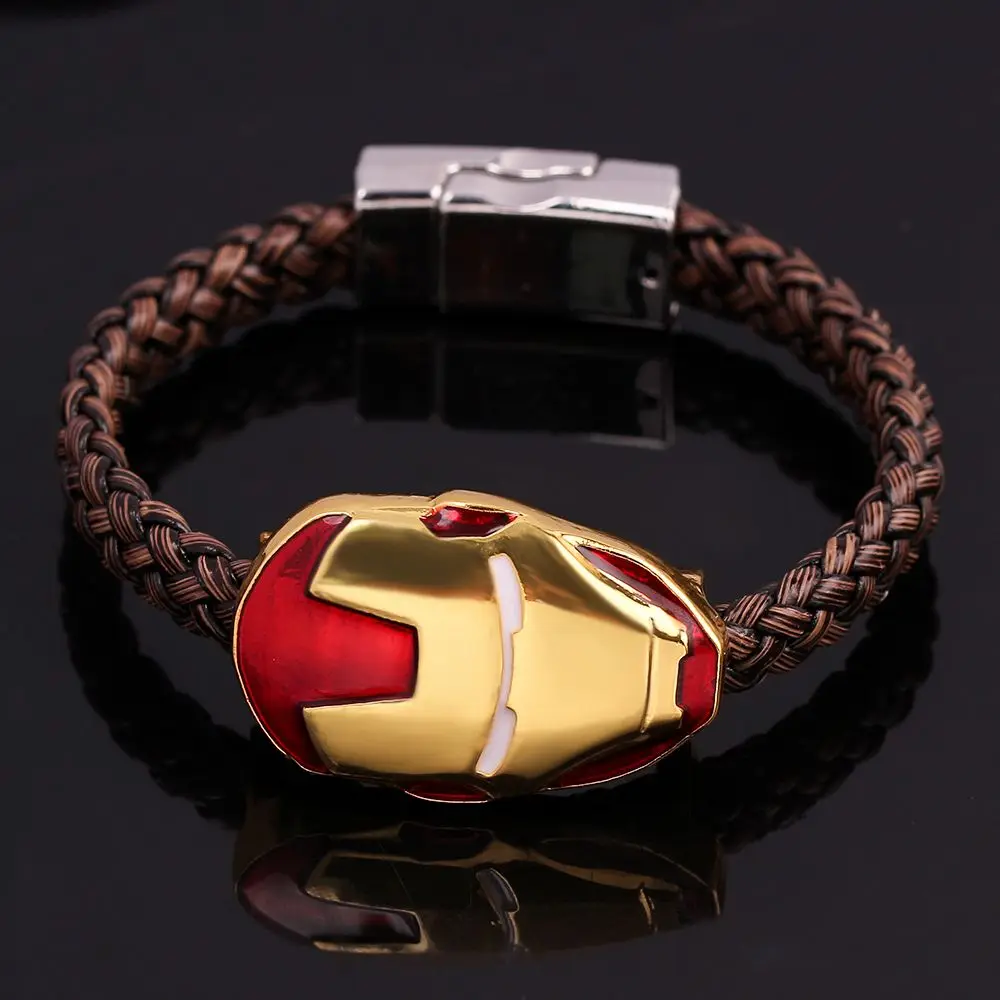 Miniso Disney детский браслет для мальчиков Marvel Человек-паук Железный человек Черная