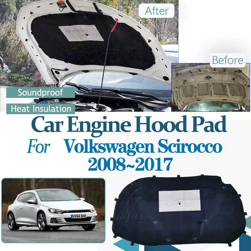 Аксессуары для Volkswagen VW Scirocco 2008 ~ 2017 Автомобильный капот двигателя