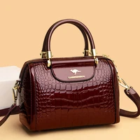 2022 trend luxury patent leather handbags for women designer crocodile pattern female shoulder crossbody bag messenger purses
