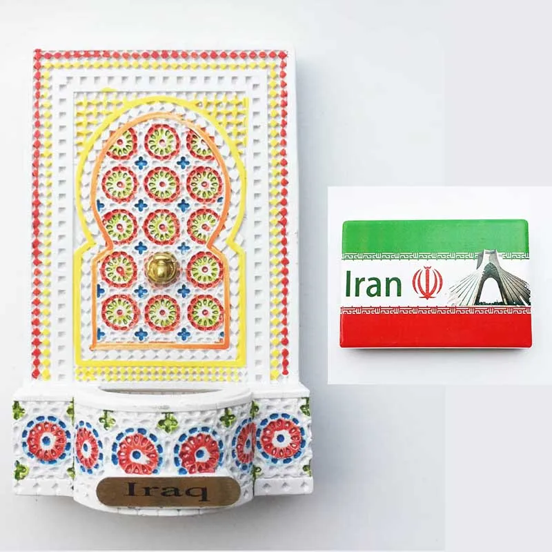 

Fridge Magnets Tourism Memorial Decorative Crafts Magnetic Refrigerator Sticker Gift Idea Middle East Tourist Souvenir Iraq Iran