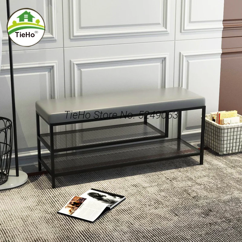 Living Room Shoe Changing Stool Furniture Comfort Seated Cushion Shoe Cabinet Rack Stool Entrance Sofa Shoe Stool Ottomans Porch