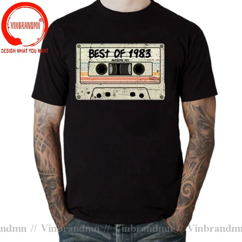 Футболка на 40-летие для мужчин Best Of 1983 40-летняя футболка хлопковая с коротким