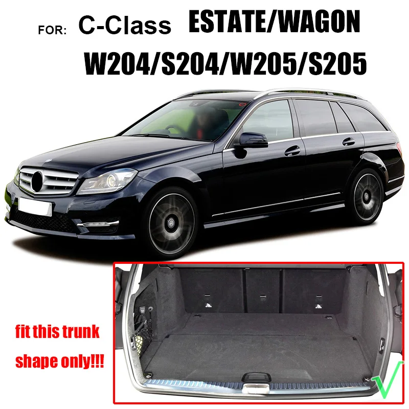 Коврик в багажник багажника для BENZ C-Class W204 W205 S205 S204 Estate Wagon 2008-2018 напольный ковер 2014 2013 2015 2016 2017 (art.: 6ec342e0) - 6ec342e0