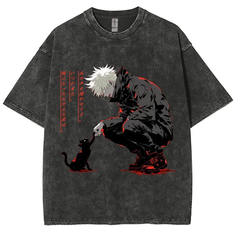 Винтажная промытая футболка для мужчин и женщин винтажная короткая большого