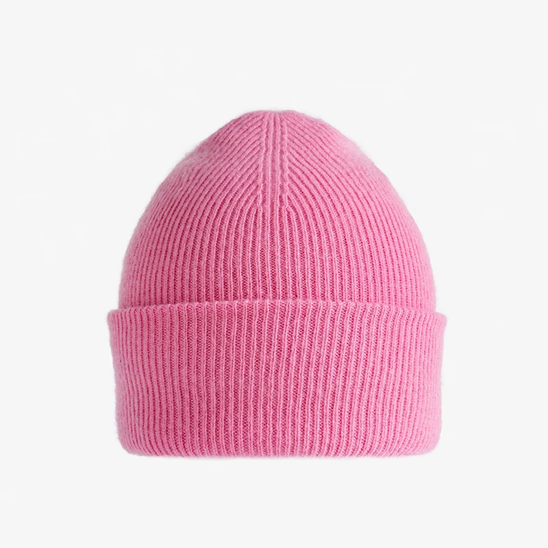Фото Beanie женская вязаная шапка из овечьей шерсти, однотонная мягкая теплая Повседневная Уличная 2023, модные женские шапки, подарок, 96513 ручной работы №5